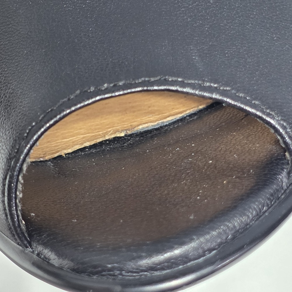 Söfft Women's Black Leather Croc Mary Jane Peep Toe Block Heel, US 7 - Picture 7 of 13